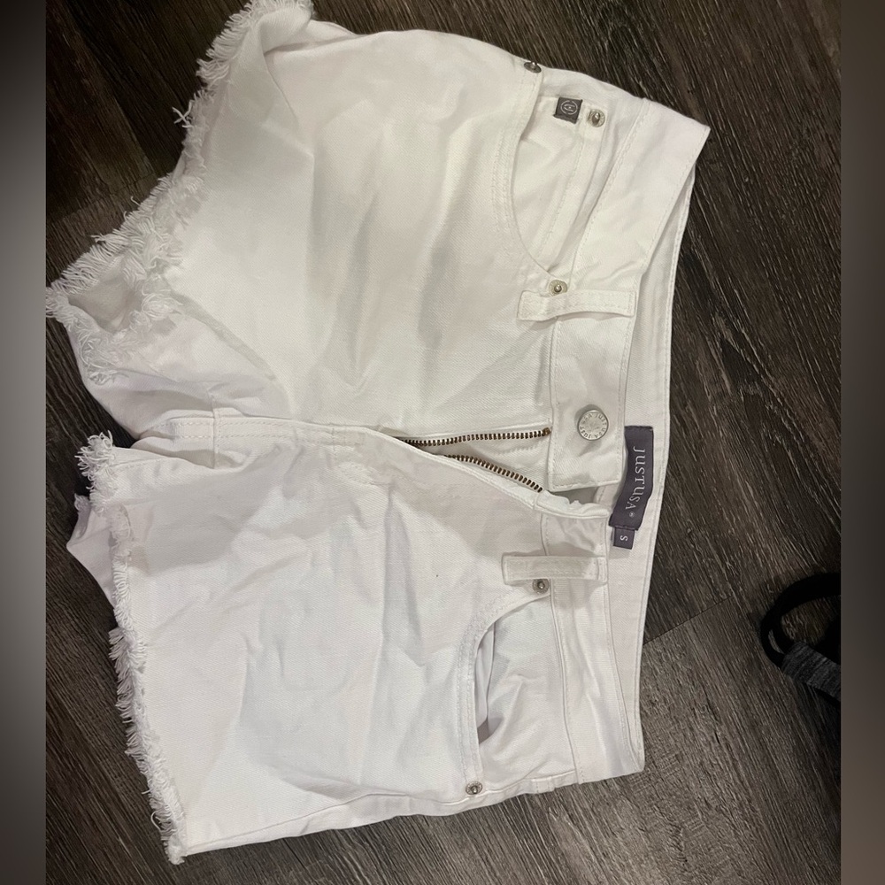 Just USA Women's White Denim Shorts